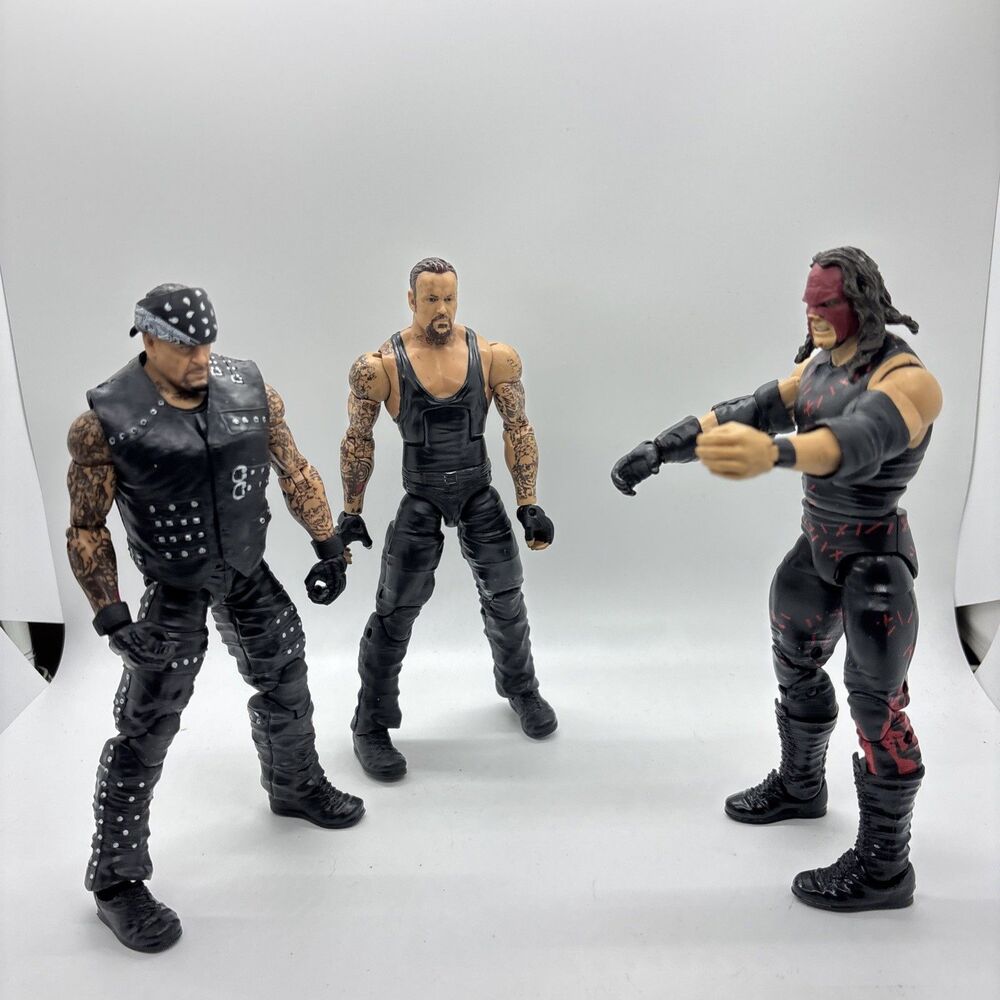 WWE Undertaker & Kane Action Figures Lot of 3 - Brothers of Destruction Loose